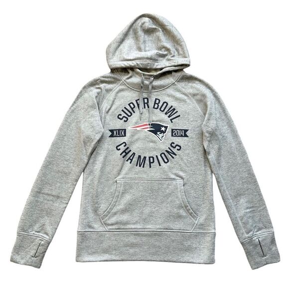 🔃Nike New England Patriots Gray Long Sleeve Hoodie Sweatshirt - Picture 1 of 7